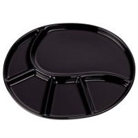 Тарілка для фондю керамічна KELA Vroni, 38х22х2,5 см,, чорна (67405)
