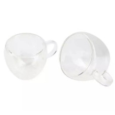 Набір склянних чашок Bergner Coffee & tea lovers, 100 мл, 2 шт (BG-20114-MM)