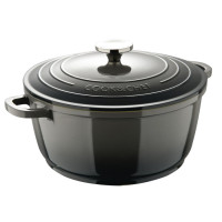 Кастрюля с крышкой Bergner Excalibur, серая, 20 см, 2,2 л (BG-36100-GY)