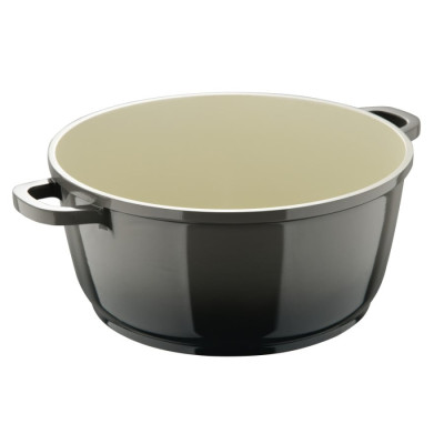 Каструля з кришкою Bergner Excalibur, сіра, 28 см, 5.8 л (BG-36102-GY)