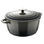 Каструля з кришкою Bergner Excalibur, сіра, 28 см, 5.8 л (BG-36102-GY)