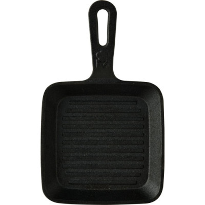 Сковорода чавунна міні з сервер. дошкою Bergner MasterPro Cook & share, 13,7 см, квадратна (BGMP-3808-4)