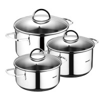 Набор кастрюль Bergner Classic, 1.7 л, 2.3 л, 3.3 л, 6 предметов (BG-6284)