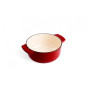 Каструля чавунна з кришкою KitchenAid, 22 см, 3,3 л, червона (CC006057-001)