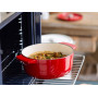 Каструля чавунна з кришкою KitchenAid, 22 см, 3,3 л, червона (CC006057-001)