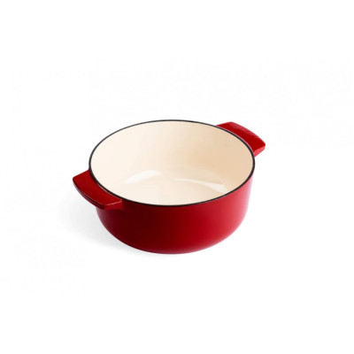 Каструля чавунна з кришкою KitchenAid, 26 см, 5,2 л, червона (CC006060-001)
