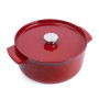 Каструля чавунна з кришкою KitchenAid, 26 см, 5,2 л, червона (CC006060-001)