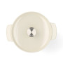 Каструля чавунна з кришкою KitchenAid, 22 см, 3,3 л, колір мигдальний крем (CC006056-001)