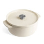 Каструля чавунна з кришкою KitchenAid, 26 см, 5,2 л, колір мигдальний крем (CC006059-001)