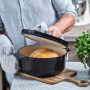 Каструля чавунна з кришкою KitchenAid, 22 см, 3,3 л, чорна (CC006058-001)