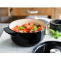 Каструля чавунна з кришкою KitchenAid, 22 см, 3,3 л, чорна (CC006058-001)