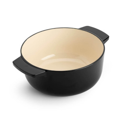 Каструля чавунна з кришкою KitchenAid, 22 см, 3,3 л, чорна (CC006058-001)