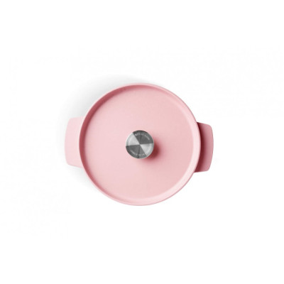 Каструля чавунна з кришкою KitchenAid, 22 см, 3,3 л, колір суха троянда (CC007430-001)