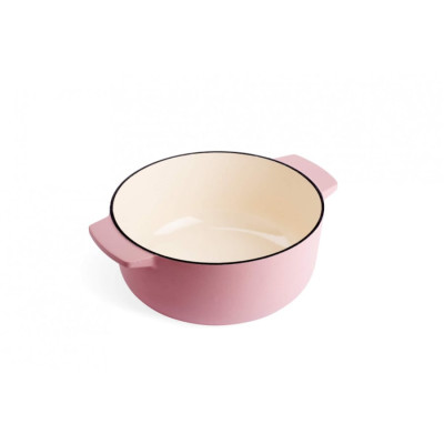 Каструля чавунна з кришкою KitchenAid, 26 см, 5,2 л, колір суха троянда (CC007431-001)