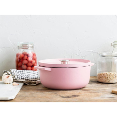 Каструля чавунна з кришкою KitchenAid, 26 см, 5,2 л, колір суха троянда (CC007431-001)