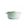 Каструля чавунна з кришкою KitchenAid, 22 см, 3,3 л, колір фісташковий (CC007433-001)