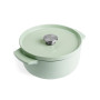 Каструля чавунна з кришкою KitchenAid, 22 см, 3,3 л, колір фісташковий (CC007433-001)