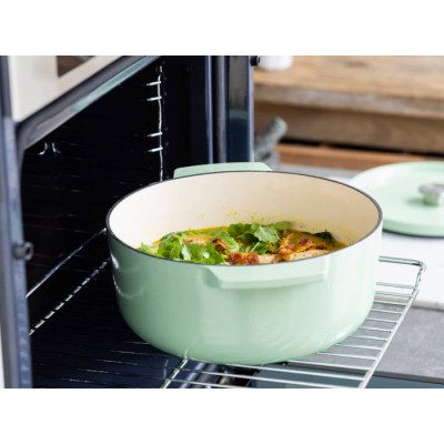 Каструля чавунна з кришкою KitchenAid, 26 см, 5,2 л, колір фісташковий (CC007434-001)