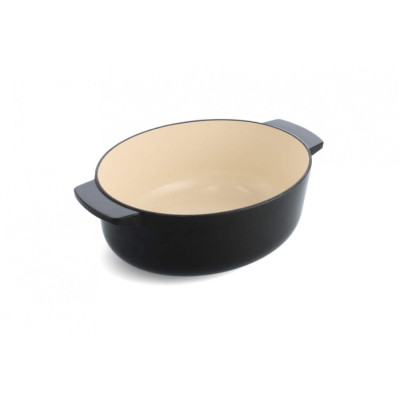Гусятниця чавунна з кришкою KitchenAid, 30 см, 5,6 л, чорна (CC006064-001)
