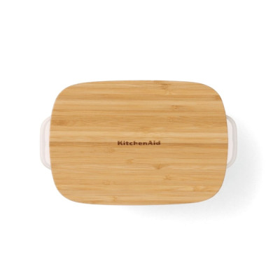 Форма для випічки керамогранітна з кришкою KitchenAid 0,9 л. бежева (CC006105-001)