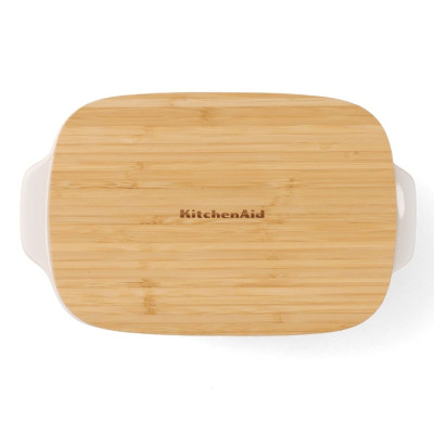 Форма для випічки керамогранітна з кришкою KitchenAid 1,9 л. бежева (CC006107-001)