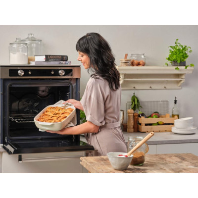 Форма для випічки керамогранітна з кришкою KitchenAid 3,8 л. бежева (CC006109-001)