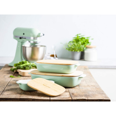 Форма для випічки керамогранітна з кришкою KitchenAid 1,9 л. зелена (CC007425-001)