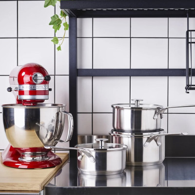 Набір ковшів з кришками KitchenAid SSS, 16/18/20 см, 1,5/2,1/3,1 л (CC005740-001)