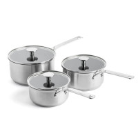 Набір ковшів з кришками KitchenAid SSS, 16/18/20 см, 1,5/2,1/3,1 л (CC005740-001)
