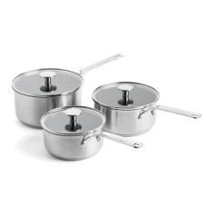 Набір ковшів з кришками KitchenAid SSS, 16/18/20 см, 1,5/2,1/3,1 л (CC005740-001)