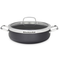 Сотейник з кришкою та керамічним покриттям KitchenAid Aluline, 28 см, 4,2 л (CW001978-002)