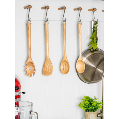 Ложка для сервіровки з прорізами KitchenAid Coreline, 34 см, береза (KQR704OHE)