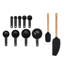 Набір кухонного приладдя KitchenAid Classic, 11 предметів, чорний (KQG492OHOBE)