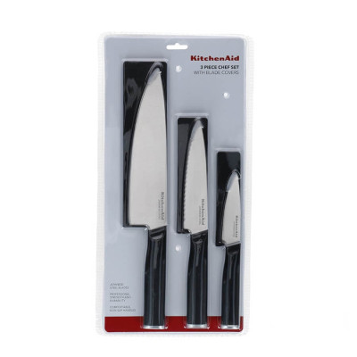 Набір ножів KitchenAid Classic з захисними чохлами для леза, 3 предмета (KEG3PTHEOHOBA)