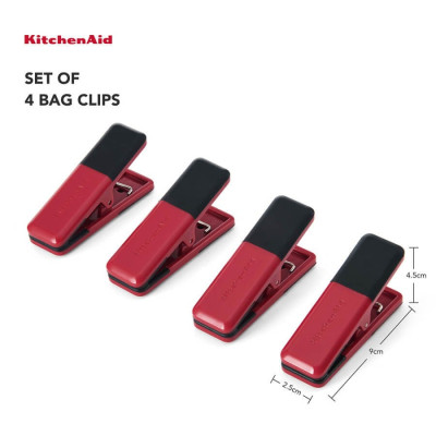 Набір кухонних кліпс KitchenAid Universal, 4 шт, червоний (KQG325OHERE)
