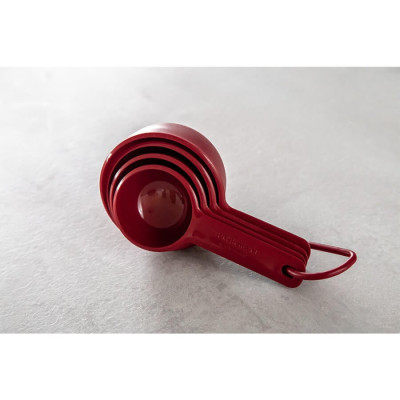 Набір мірних ковшиків KitchenAid Universal, 4 шт, 59/79/118/237 мл, червоний (KQG058OHERE)