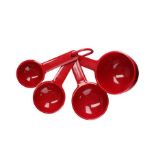 Набір мірних ковшиків KitchenAid Universal, 4 шт, 59/79/118/237 мл, червоний (KQG058OHERE)