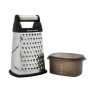 Терка чотирьохстороння з контейнером KitchenAid Universal, чорний (KQG300OSOBE)
