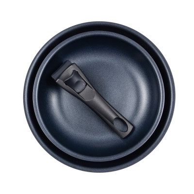 Набір сковорідок зі знімною ручкою Bergner Click&cook, 22/26 см (BG-31605-RD)