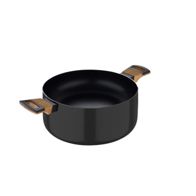 Каструля з кришкою Bergner Earth black, 28 см, 6 л (BG-32037-BK)