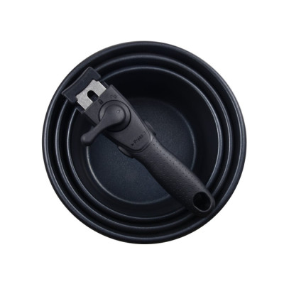 Набір ковшів зі знімною ручкою Bergner Click&cook, 1.5/2.1/3 л (BG-32293-MM)