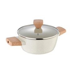 Каструля з кришкою Bergner Naturally, 20 см, 2.4 л (BG-34745-CR)