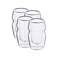 Набір чарок з подвійними стінками Bergner MasterPro Mixology, 50 мл, 4 шт (BGMP-20201)