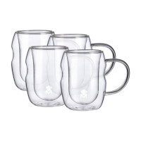 Набір чашок з подвійними стінками Bergner MasterPro Mixology, 50 мл, 4 шт (BGMP-20209)