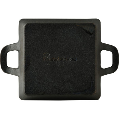 Сковорода чавунна з дошкою для сервіровки Bergner MasterPro, 12.6x18.5 см (BGMP-3805-EM)