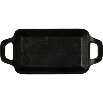 Сковорода чавунна з дошкою для сервіровки Bergner MasterPro, 17x10 см (BGMP-3807-EM)