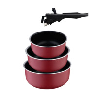 Набір ковшів зі знімною ручкою Bergner Click&cook, 16/18/20 см, 4 пр (BG-31608-RD)