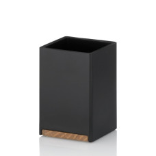 Стакан для зубних щіток KELA Cube, чорний, 7х7х11 см (23687)