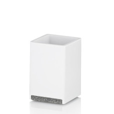 Стакан для зубних щіток KELA Cube, білий, 7х7х11 см (23692)
