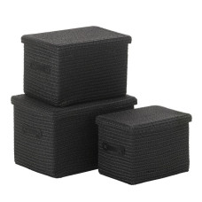 Набір кошиків KELA Rimossa, чорний, 3 штуки (32124)